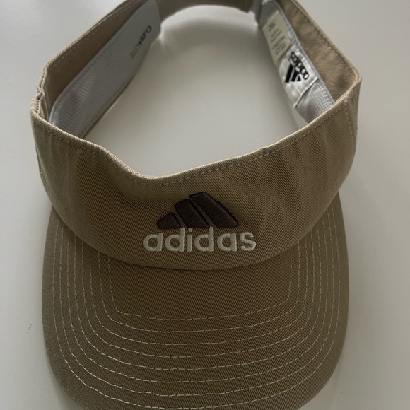 adidas Other - Adidas Climalite Khaki Performance Visor Adjustable Running Golf Hat